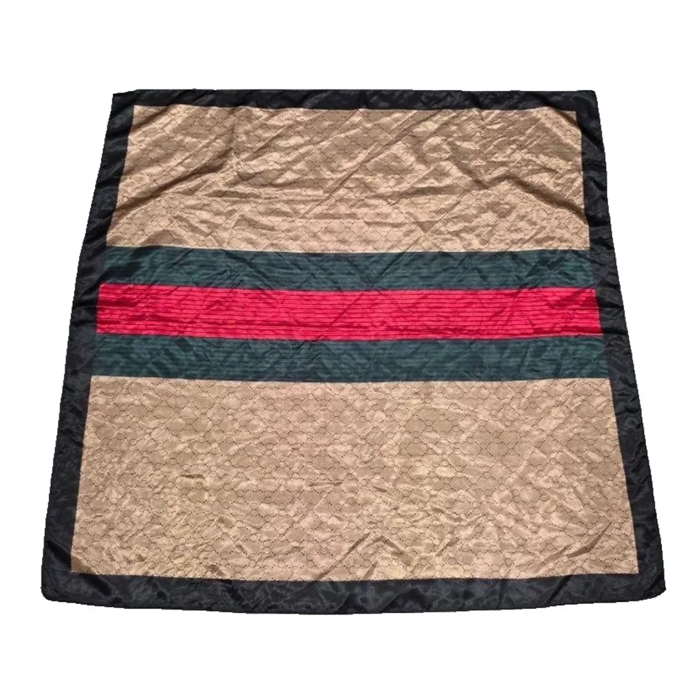 Scarf Rare TRADITIONAL GG COLORS SILK WOMEN A009261